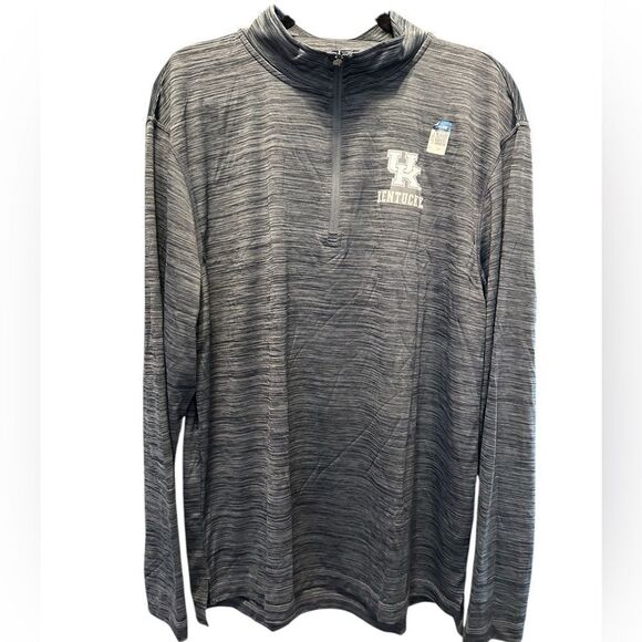 NWT Top Of The World Gray University of Kentucky Quarter-Zip Pullover - Size L - Picture 1 of 5